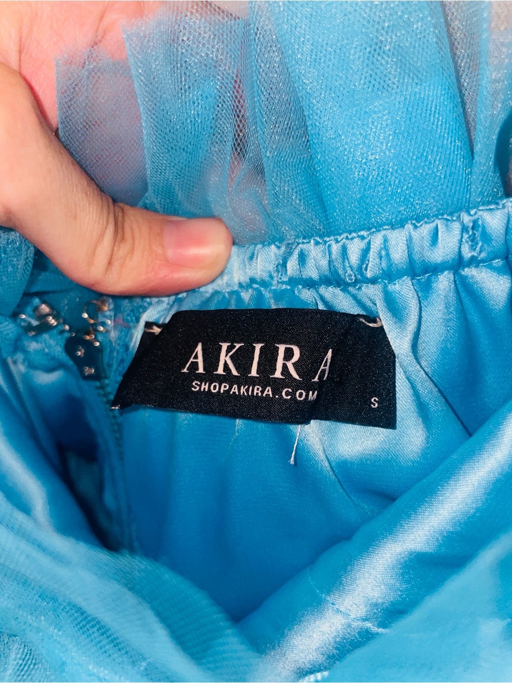 AKIRA Blue Tulle Party Dress - Picture 4 of 6